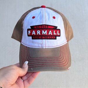 Farmall International Harvester Hat Distressed Case IH Made in USA Patch Cap